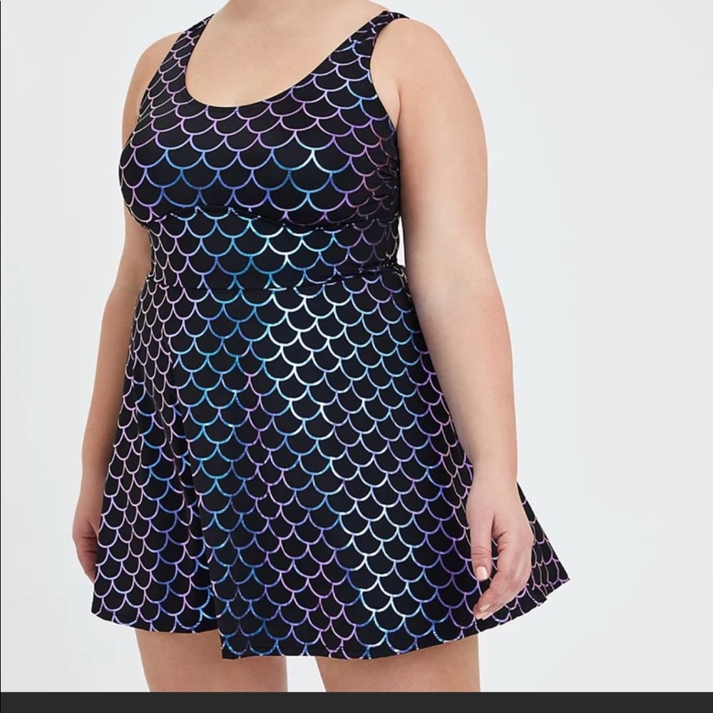 Torrid mermaid one piece dress swimsuit